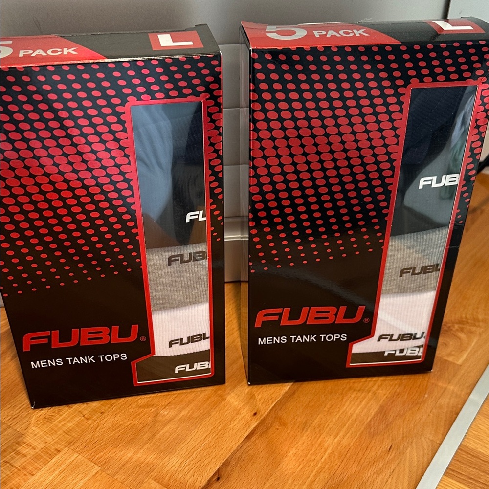 FUBU Men’s Tank Tops - Gray & Black (Pack) 2 boxes